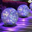 Solar Globe Lights Outdoor Waterproof-Solar Balls Garden-Cracked Glass Ball Solar Lights Outdoor-Solar Orbs Outside-Outdoor Decorations Patio & Yard Lawn Backyard Decor (GUO-XBQ-4-4-4) by GreenHaven Gardens