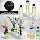LOVSPA Reed Diffuser Set, Lavender De Provence Scented Oil Diffuser with Sticks, Home Fragrance Accessories for Bathroom Shelf Decor, Aroma Diffusers for Home or Office Desk, USA Made by CozyNest Decor