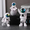 Gradient Astronaut Statues Set of 3, Space Theme Nursery Shelf Classroom Desk Decor Cake Toppers by CozyNest Decor