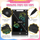 Epakh 16 Pieces LCD Writing Tablet Doodle Pad for Kids 8.5 Inch LCD Drawing Board Colorful Reusable Writing Tablet for Girl Boy Toddlers Educational (Black) by TinyTreasures Baby Boutique
