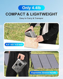 Portable Power Station 192Wh Outdoor Generator with AC Outlet 100W(200W Surge) Power Bank for Home Backup Outdoor Emergency RV Van Hunting, 3.9lb, Music Player&LED Lights LiFePO4 Battery by TinyTreasures Baby Boutique