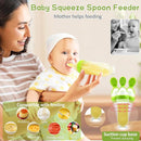 WAJIAYON Baby Fruit Feeder Pacifier | Infant Food Feeder & Baby Food Dispensing Spoon | Mesh Fresh Fruit Teethers for Babies | Silicone Teething Pacifier for Babies,Gifts for Boys and Girls (Green) by TinyTreasures Baby Boutique
