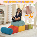 jela Foam Blocks 6Pcs Soft Play Equipment Luxury Miss Fabric, Toddler Climbing Toys Indoor Soft Play Climbing for Toddlers, Lightweight Climbing Blocks for Babies, Kids, Climb and Crawl Foam Playset by TinyTreasures Baby Boutique