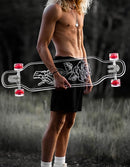 Clear Longboard Skateboard - Transparent Acrylic Long Boards with Light-Up LED Wheels for Smooth Rides - Ride The Streets in Style with Longboard Built for Beginners & Pros Alike by TinyTreasures Baby Boutique
