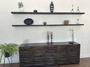 joelsantiques 72 Inch Wooden Floating Shelves for Wall - 72x8x2 in - Made of Natural Wood - Long Wall Shelves for Bedroom - Perfect for Living Room, Kitchen - Black by CozyNest Decor