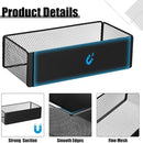Tioncy 4 Pcs Magnetic Storage Bin Magnetic Locker Organizer for Pegboard Refrigerator Shelves Basket Container Wire Storage Holder for Kitchen Home Whiteboard(Black,10.6''l) by CozyNest Decor