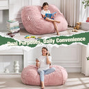 Hobestluk 3FT Bean Bag Chairs Adult Bean Bag with Portable Handle Comfy Large Bean Bag Chair with Removable Cover for Living Room Bedroom or Reading Nook (Stripe Pink, 3FT) by TinyTreasures Baby Boutique