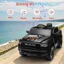 Licensed Ram 1500 Ride on Toys for Kids 4-8, Ride-on Electric Car for Kids with Remote Control, Battery Powered with Car Key/Gear Selector, LED Light/Music/MP3, Back Storage (Black) by TinyTreasures Baby Boutique