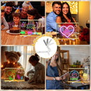 LED Acrylic Message Board, Light Up Acrylic Dry Erase Board 11.8x7.9” with Stand, LED Note Board with Colors for Kids, Glow Memo Message Writing Board with Light, Drawing Stencils Set Included by TinyTreasures Baby Boutique
