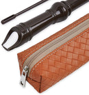Recorder Instrument for Beginner Adults,8-Hole Soprano Descant Recorder Music Flute with Cleaning Rod & Case Bag For Home Entertainment(6-Woven Brown) by TinyTreasures Baby Boutique