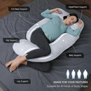 MOON PARK Pregnancy Pillows for Sleeping - U Shaped Full Body Maternity Pillow with Removable Cover - Support for Back, Legs, Belly, HIPS - 57 Inch Pregnancy Pillow for Women - Light Grey by TinyTreasures Baby Boutique