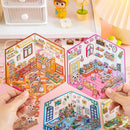 DIY 3D Sticker Scene，10 Sets Pack（600+） Large-Sized, Reusable Sticker Book, Cute Sets for Free Combination, Waterproof for Anywhere, Crafts Party Favors Birthday Gift by TinyTreasures Baby Boutique