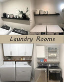 joelsantiques 60 Inch Wooden Floating Shelves for Wall - 60x8x2 in - Made of Natural Wood - Long Wall Shelves for Bedroom - Perfect for Living Room, Kitchen - Made in USA - Black by CozyNest Decor