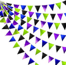 Video Game Party Decorations Black Blue Green Purple Metallic Fabric Triangle Pennant Banner Flag Bunting for Men Boys Birthday Graduations Retirement Wedding Bachelorette Video Game Party Supplies by GreenHaven Gardens