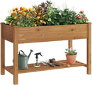 GHWIE Raised Garden Bed with Shelf,Elevated Wooden Planter Box with Legs,Garden Planter for Backyard, Patio, Balcony by CozyNest Decor