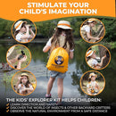Kids Explorer Kit with Safari Vest & Hat for 3-12 Year Old Boys & Girls - Safari Costume Kids, Zoo Keeper, Paleontologist, Bug Kit & More - Giftable STEM Outdoor Explorer Kit for Kids + Bug Ebook by TinyTreasures Baby Boutique