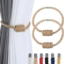 Fenghuangwu 2Pack Magnetic Jute Curtain Tiebacks – Bohemian Style Handmade Woven Tie-Backs for Drapes,Elegant Exquisite Knot Holdbacks,Outdoor Boho & Modern Home Decor by CozyNest Decor