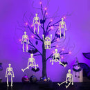 16 Pcs Halloween Mini Skeleton Figurine Decoration,6”Halloween posable Skeleton Decor,Small Plastic Skeleton Figure for Spooky Home Decor Haunted House Decorations Party Favors by CozyNest Decor