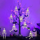 10 Pcs Halloween Mini Skeleton Figurine Decoration,6”Halloween posable Skeleton Decor,Small Plastic Skeleton Figure for Spooky Home Decor Haunted House Decorations Party Favors by CozyNest Decor