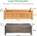 Yaheetech 43.5″ L×16″ W×14″ H Wooden Raised Garden Bed, Horticulture Wood Rectangular Garden Planter Outdoor, Raised Planter Box for Yard/Greenhouse/Vegetable/Flower/Herbs, Light Brown by GreenHaven Gardens