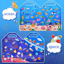 6 Set (260pcs) Puffy Sticker Books Activity for Kids, Animal, Farm, Dinosaurs, Space, Vehicle, Ocean, 3D Reusable Stickers for Boys and Girls, Travel Sticker Books for Kids Ages 3+ by TinyTreasures Baby Boutique