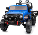 2 Seater Ride on Car Truck, 12V Kids Electric Ride on Toy for Big Kids Age 3-8 w/Remote Control- Blue by TinyTreasures Baby Boutique