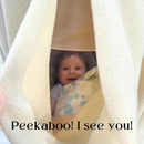 Peekaboo Knit Breathable Nursing Cover Up For Breastfeeding - Soft Organic Cotton & Cashmere Breast Feeding Covers For Women - Privacy Feature - Includes Mesh Laundry Bag (Grey) by TinyTreasures Baby Boutique
