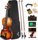 Cecilio 1/2 Violin Solidwood Violin with Hard Case, Bow, Rosin, Tuner, Shoulder Rest & Lesson Book – Ideal for Beginners by TinyTreasures Baby Boutique