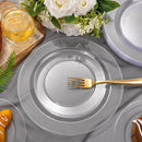 FLOWERCAT 60PCS Clear Plastic Plates - Disposable Clear Plates Heavy Duty for Party/Wedding/New Year - Include 30PCS 10.25inch Dinner Plates and 30PCS 7.5inch Dessert/Salad Plates by CozyNest Decor