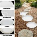 3 Size Round Stepping Stone Molds, 6 Pcs 8.8''/10''/ 11.2'' Reusable Concrete Mold for Garden Stepping Stones Large Tray for Concrete and Stained Glass for Garden Walk Way by GreenHaven Gardens