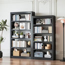 5 Tier Adjustable Black Bookcase, Metal Small Bookshelves and Bookcases, 61" H Display Modern Bookshelf for Living Rooms, Bedrooms, Home Offices, 10 Minutes Assemble by CozyNest Decor