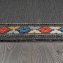 Beverly Rug Outdoor Runner Rug 2x7 Modern Floral Bordered Area Rugs for Indoor and Outdoor Patio Easy to Clean Non Shedding Living Room Porch Garden Washable Outside Carpet (2 x 7 Dark Gray) by CozyNest Decor