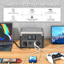 Portable Power Station 600W 665.6Wh LiFePO4 Battery Backup Solar Generator with 2x 600W AC Outlets(Surge 1800W),LED Lights,Music Player&UPS Function for Home,RV,Campinp by TinyTreasures Baby Boutique