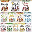 12 Pcs Three Gnomes Seasonal Large Garden Flags Double Sided Seasonal Truck Garden Flags for All Seasons Set of 12 Spring Easter Valentine Halloween Christmas Holiday Yard Decoration, Welcome Outdoor by GreenHaven Gardens