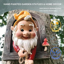Elenon Climbing Gnomes Tree Faces Decor, Adorable Gnome Tree Hugger Fairy Garden Statue, Funny Peeker Sculpture Outdoor Yard Patio Art (2pcs) by CozyNest Decor