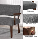Accent Chair 2 Seat, Arm Chairs with Soft Seat and Armrests for Living Room, Love seat for Dining, Reading, and Waiting Rooms (Gray) by CozyNest Decor