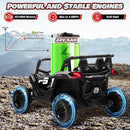 Electric Car for Kids, JOYRACER 24V Ride on Car Battery Powered Off-Road UTV w/Remote Control, 3 Speeds, 4x150W Powerful Motors, 18" Seat, Bluetooth, MP3, Electric Vehicles with Big Pull Bow by TinyTreasures Baby Boutique