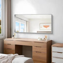 Silver Bathroom Mirror, 24x48 Inch Rectangular Framed Mirror, Large Wall Mounted Bathroom Vanity Mirror Over Sink for Bedroom,Restroom, Living Room, Hangs Vertically or Horizontally by CozyNest Decor