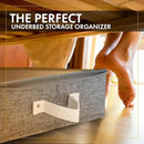 HOMELUX THEORY 2pc Under Bed Storage Containers, Bedroom Under the Bed Drawer Storage Organizer with Bins and Lids, Medium Underbed Clothes Storage Box Ideal for Blanket, Fabric, & Shoes (LightGray) by CozyNest Decor