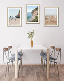 HesenDot Natural OAK Wood Framed Italian Positano Beach Wall Art,12x16in Amalfi Coast Canvas Wall Print,Summer Coastal Landscape Poster Wall Decor for Living Room,Bedroom,Office Gallery Set of 1 by CozyNest Decor