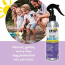 YAYA ORGANICS Baby Bug Ban – Natural, Proven Effective Mosquito Repellent for Babies, Kids and Sensitive Skin (8 Ounce Spray) by TinyTreasures Baby Boutique