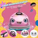 12V Dual Battery Electric Ride on Kids Bumper Car w/Remote Control,360 Degree Spin,Push Rod Rocker Horse Function,3-Speeds Babies & Toddlers Bumping Car Ride on Toy Gift for 1-4 Years Children (Pink) by TinyTreasures Baby Boutique