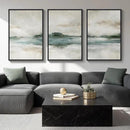 Large Framed Abstract Nature Landscape Wall Art for Living Room, Set of 3 Modern Canvas Prints Paintings Artwork for Walls, Green Lake Pictures for Hallway, Dining Room, Office Wall Decor 24x36 Inch by CozyNest Decor