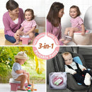 MCGMITT Portable Potty Seat for Kids Travel - Foldable Training Toilet Chair for Toddler Girls with Storage Bags for Outdoor and Indoor Easy to Clean(Pink) by TinyTreasures Baby Boutique