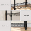 3 Tiers Shelf Metal Storage Shelves Wire Rack Closet Organizers with Wheel for Garage Kitchen Bathroom Laundry Black 11.8" D x 17.7" W x 28.8" H by CozyNest Decor