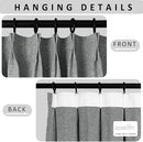 Macochico Pinch Pleated 100% Blackout Curtains Mid Grey Linen Curtains for Bedroom Living Room Farmhouse Thermal Insulated Window Panels Pleated Curtains with Hooks and Tieback 52”Wx72”L 1 Panel by CozyNest Decor
