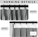 Macochico Pinch Pleated Blackout Curtains 102 Inches Long 100% Blackout Natural Linen Drapes for Bedroom Living Room Windows Farmhouse Burlap Curtains with Tieback 52”Wx102”L Mid Grey 1 Panel by CozyNest Decor