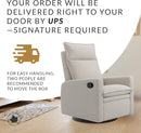 Arya Modern Nursery Glider Recliner Chair – Cozy Nursing Chair with 360° Swivel for New Parents, Gentle Motion, Compact Design, High Back & Low Armrests, Canadian Made (Vanilla/Beyond Sheep Fabric) by TinyTreasures Baby Boutique