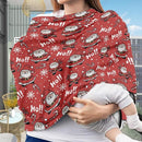 Binienty Christmas Santa Claus Nursing Cover for Moon Christmas Decor Soft Lightweight Car Seat Canopy Multi Use Breastfeeding Covers Breathable and Comfy by TinyTreasures Baby Boutique