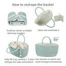 Large Baby Diaper Caddy Organizer for Girl Boy Rope Nursery Storage Bin Basket Portable Holder Tote Bag for Changing Table Car Travel Baby Shower Gifts Newborn Essentials Registry Must Have Green by TinyTreasures Baby Boutique